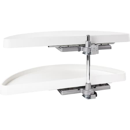 Hardware Resources 38" Plastic Half-Moon Lazy Susan HMLS-P-3818